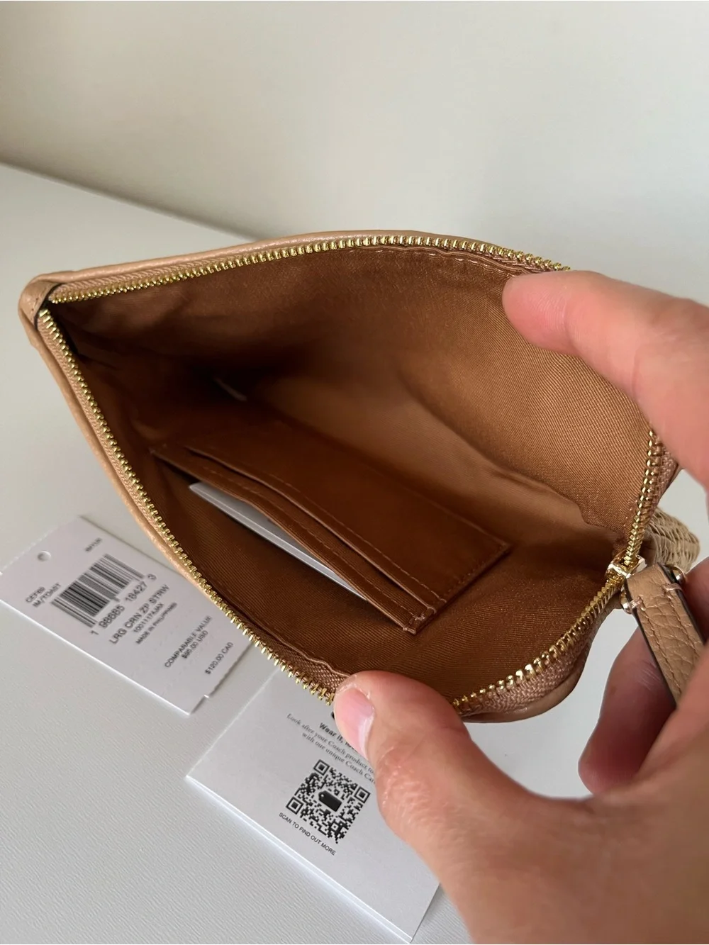 Coach Large Corner Zip Wristlet